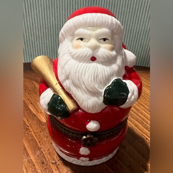 VTG  Mr. Christmas Porcelain Music Box Santa ClausWe Wish You A Merry Christmas - Picture 2 of 15